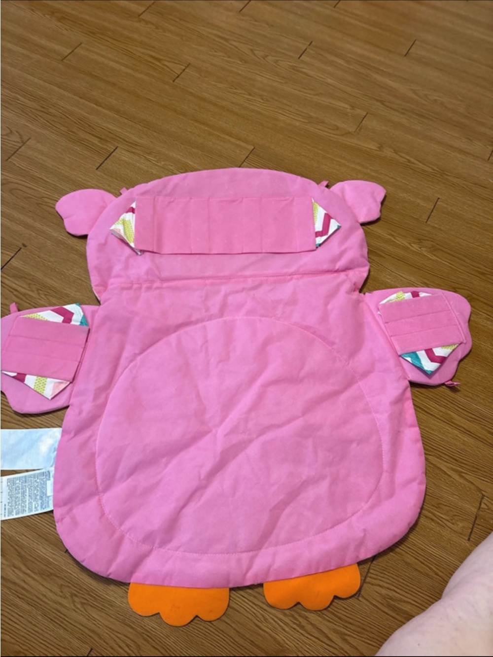 Pink Owl Kids play mat with Chevron Belly - Picture 3 of 3
